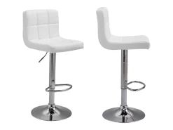 Conjunto de 2 bancos de barra branca MIKE