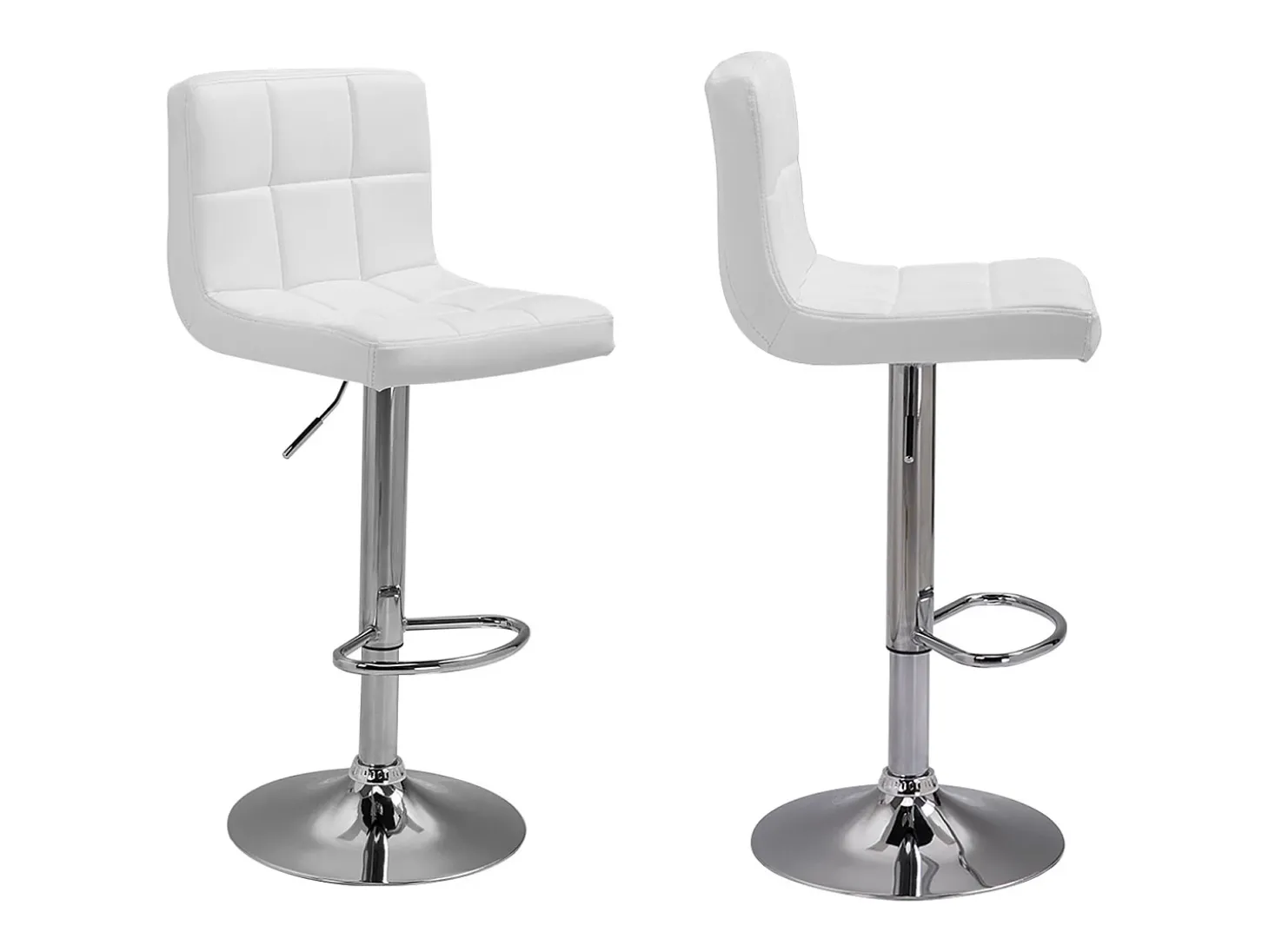 Conjunto de 2 bancos de barra branca MIKE