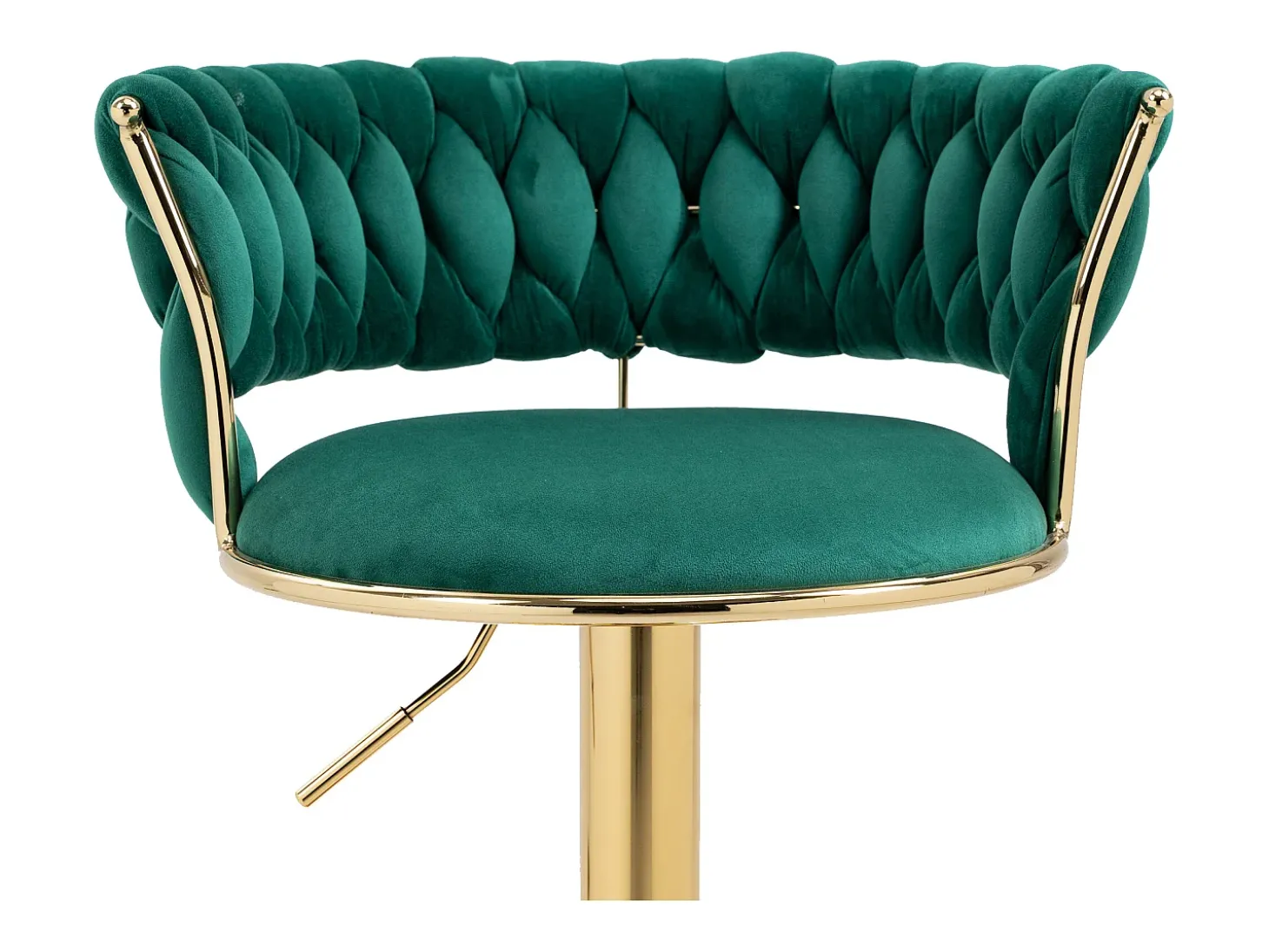 Conjunto de 2 bancos de bar giratórios de 360° e ajustáveis em altura com apoio para os pés, veludo, verde e prateado