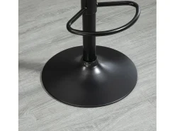 Conjunto de 2 bancos de bar, bancos de balcão ajustáveis em altura com encosto, giratórios, couro sintético, marrom