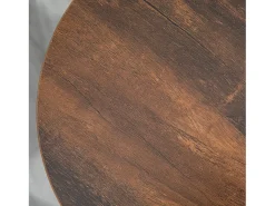 Conjunto de 2 bancos de bar, design industrial, com apoio para os pés, estrutura metálica, até 120 kg, castanho