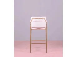 Conjunto de 2 bancos de design estofados em veludo - Cruiser - Rosa
