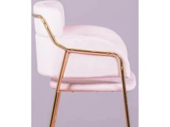 Conjunto de 2 bancos de design estofados em veludo - Cruiser - Rosa
