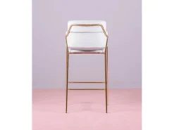 Conjunto de 2 bancos de design estofados em veludo - Cruiser - Cinza