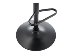 Conjunto de 2 bancos em veludo canelado e metal preto, altura regulável verde - LILIYA