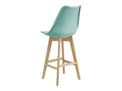 Conjunto de 6 banquetas de bar em plástico sintético acabamento em faia 105x48x58 cm cor menta 03_0008727