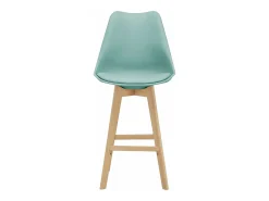 Conjunto de 6 banquetas de bar em plástico sintético acabamento em faia 105x48x58 cm cor menta 03_0008727