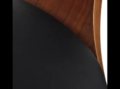 Conjunto de 2 banquetas de bar modernas em preto e madeira 1202019
