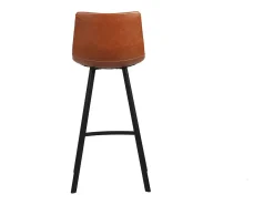 Conjunto de 2 banquetas de bar OZON – Cor Cognac – Assento em PU – Conforto moderno e estilo elegante