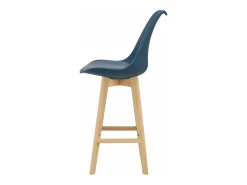 Conjunto de 6 banquetas de bar em plástico sintético acabamento em faia 105 x 48 x 58 cm azul 03_0008725