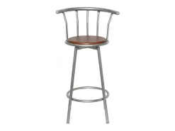 Conjunto de 2 banquetas de bar modernas em madeira marrom 1202010