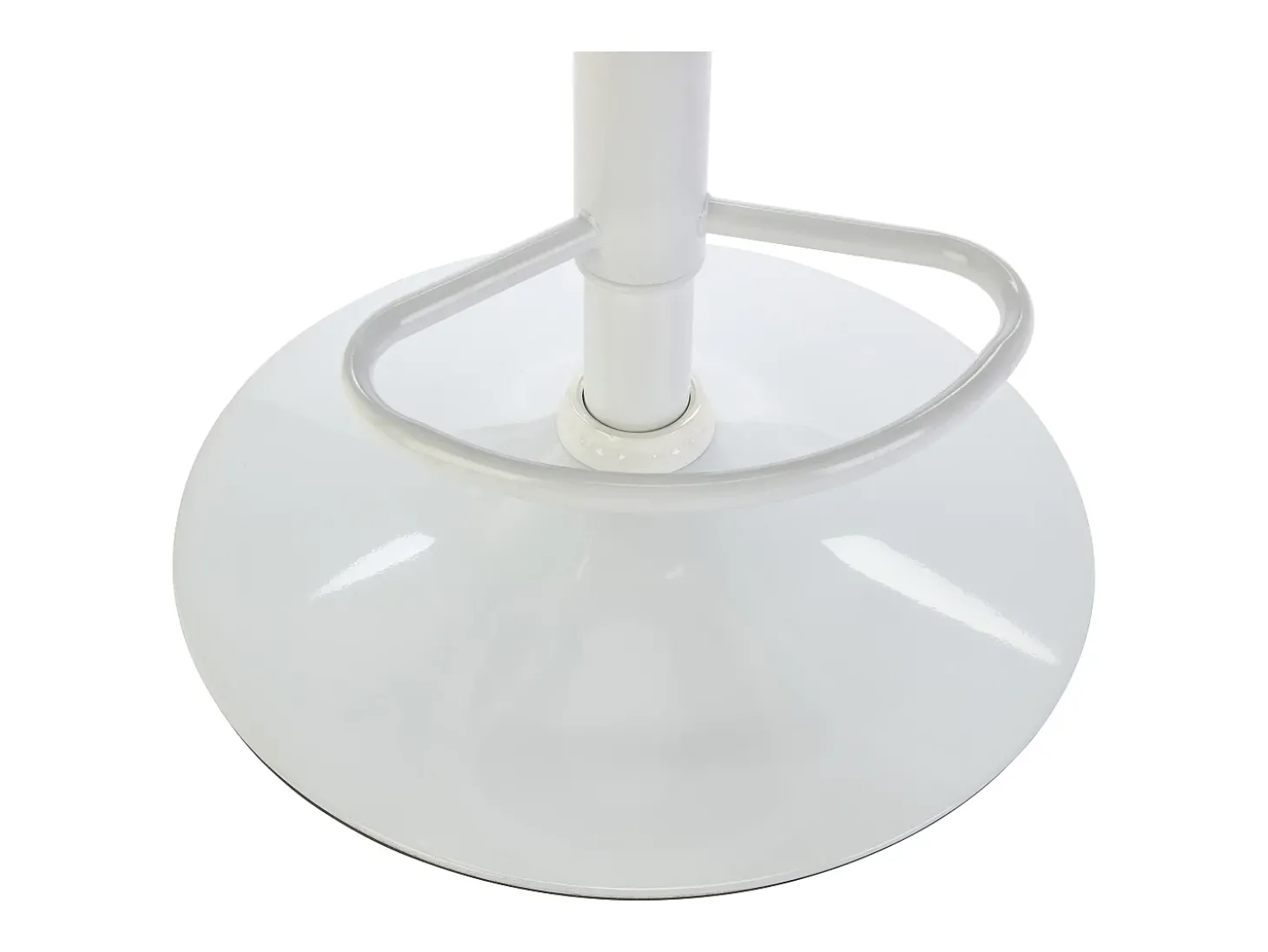 Conjunto de 2 banquetas de bar em tecido e metal - Creme e branco - CARSTEN