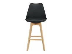 Conjunto de 6 banquetas de bar em plástico sintético acabamento em faia 105 x 48 x 58 cm pretas 03_0008728