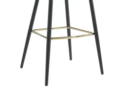 Conjunto de 2 banquetas de bar em veludo cotelê e metal - Creme - FINCHY por Pascal Morabito