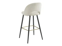 Conjunto de 2 banquetas de bar em veludo cotelê e metal - Creme - FINCHY por Pascal Morabito