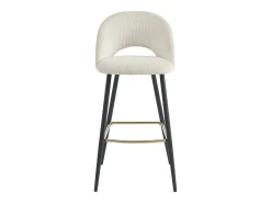 Conjunto de 2 banquetas de bar em veludo cotelê e metal - Creme - FINCHY por Pascal Morabito
