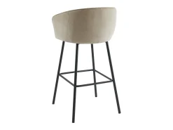 Conjunto de 2 banquetas em tecido e metal preto - Bege - LAZONI por Pascal Morabito