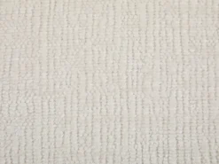Conjunto de 2 banquetas em tecido texturizado e madeira de seringueira natural - Creme - LERANIA
