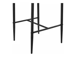 Conjunto de 2 banquetas/cadeiras de bar com pés de aço assento sintético e altura do assento de 66 cm pretas 03_0005787