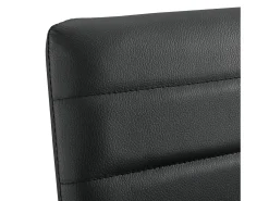 Conjunto de 2 banquetas/cadeiras de bar com pés de aço assento sintético e altura do assento de 66 cm pretas 03_0005787