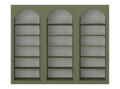 Conjunto de 3 bibliotecas com 6 nichos - Caqui - CYMORA