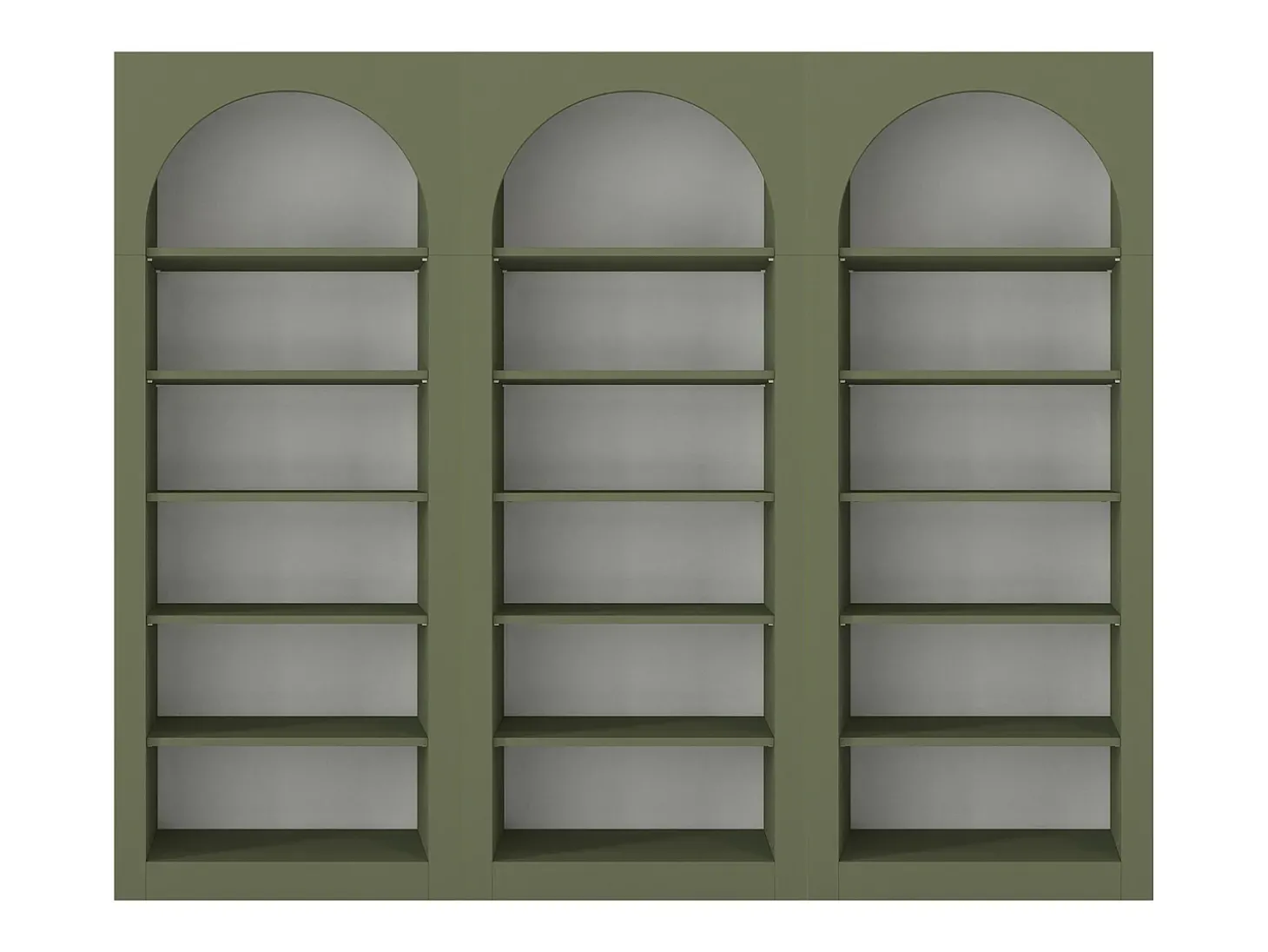 Conjunto de 3 bibliotecas com 6 nichos - Caqui - CYMORA