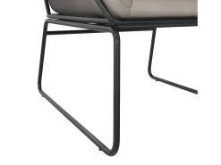 Conjunto de 2 cadeiras de sala de jantar em pele sintética camel