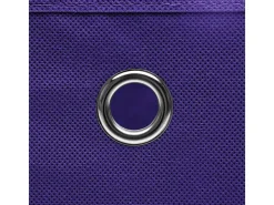 Conjunto de 10 Caixas de Arrumação com Tampas em Tecido Roxo - 32x32x32 cm