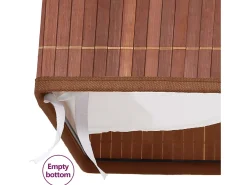 Conjunto de 4 Caixas de Arrumação em Bambu Castanho para Organizar Sua Casa