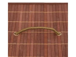 Conjunto de 4 Caixas de Arrumação em Bambu Castanho para Organizar Sua Casa