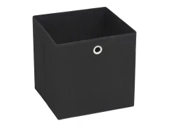 Conjunto de 4 Caixas de Arrumação em TNT Preto 32x32x32cm