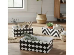 Conjunto de 3 caixas de madeira Pattern