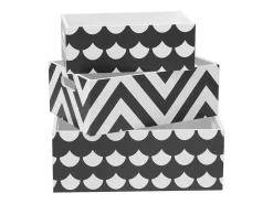 Conjunto de 3 caixas de madeira Pattern