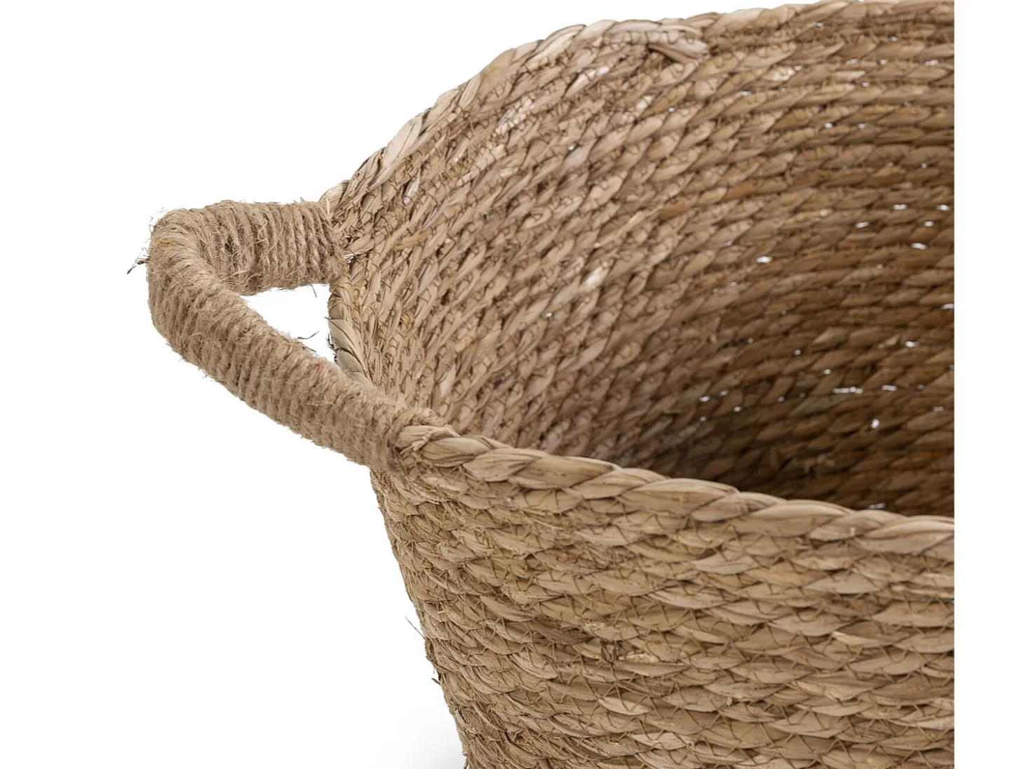 Conjunto de 3 cestas Icia de fibra natural com alças