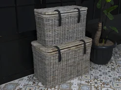 Conjunto de 2 malas de arrumação em kubu NEFTA - C80 x L45 x A55 cm e C70 x L35 x A45 cm