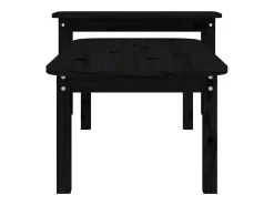 Conjunto de 2 Mesas de Centro | Mesa de apoio pinho maciço preto