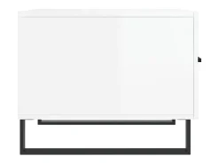 Conjunto de 2 Mesas de Centro | Mesa de apoio | Mesa de café 50x50x40 cm branco brilhante
