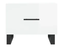 Conjunto de 2 Mesas de Centro | Mesa de apoio | Mesa de café 50x50x40 cm branco brilhante