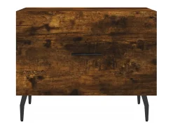 Conjunto de 2 Mesas de Centro | Mesa de apoio | Mesa de café 50x50x40 cm madeira processada cor fumado