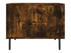 Conjunto de 2 Mesas de Centro | Mesa de apoio | Mesa de café 50x50x40 cm madeira processada cor fumado