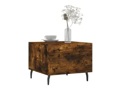 Conjunto de 2 Mesas de Centro | Mesa de apoio | Mesa de café 50x50x40 cm madeira processada cor fumado