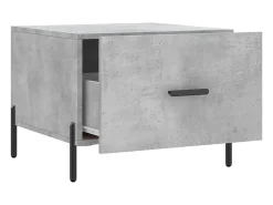 Conjunto de 2 Mesas de Centro | Mesa de apoio | Mesa de café 50x50x40 cm madeira processada cinza cimento