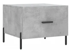 Conjunto de 2 Mesas de Centro | Mesa de apoio | Mesa de café 50x50x40 cm madeira processada cinza cimento