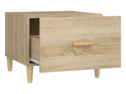 Conjunto de 2 Mesas de Centro | Mesa de apoio 50x50x40cm deriv. madeira carvalho sonoma