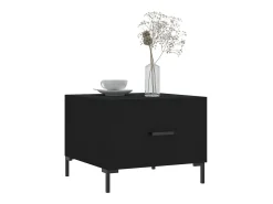 Conjunto de 2 Mesas de Centro | Mesa de apoio | Mesa de café 50x50x40 cm madeira processada preto