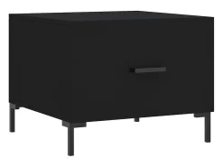 Conjunto de 2 Mesas de Centro | Mesa de apoio | Mesa de café 50x50x40 cm madeira processada preto