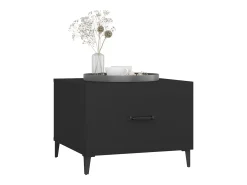 Conjunto de 2 Mesas de Centro | Mesa de apoio com pernas de metal 50x50x40 cm preto