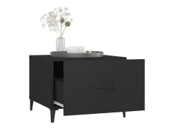 Conjunto de 2 Mesas de Centro | Mesa de apoio com pernas de metal 50x50x40 cm preto