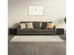 Conjunto de 2 Mesas de Centro | Mesa de apoio com pernas de metal 50x50x40 cm preto