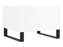 Conjunto de 2 Mesas de Centro | Mesa de apoio | Mesa de café 50x46x35cm deriv. madeira branco brilhante